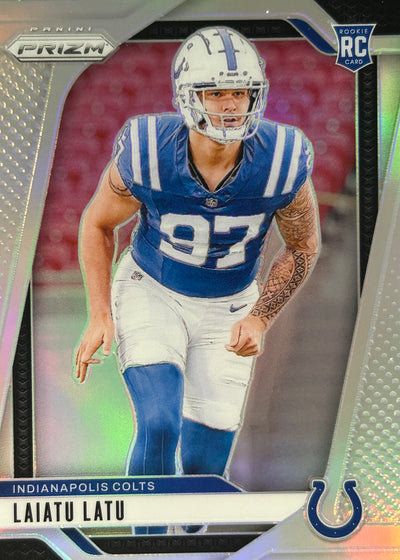 Laiatu Latu Prizm Silver Rookie Colts Sports Card