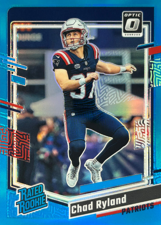 Chad Ryland Optic Aqua /299 Rookie Patriots