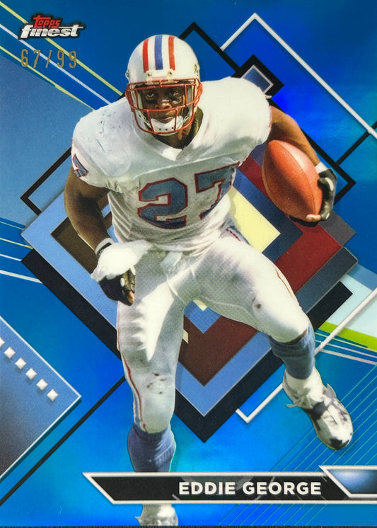 Eddie George Topps Finest Blue /99 Titans