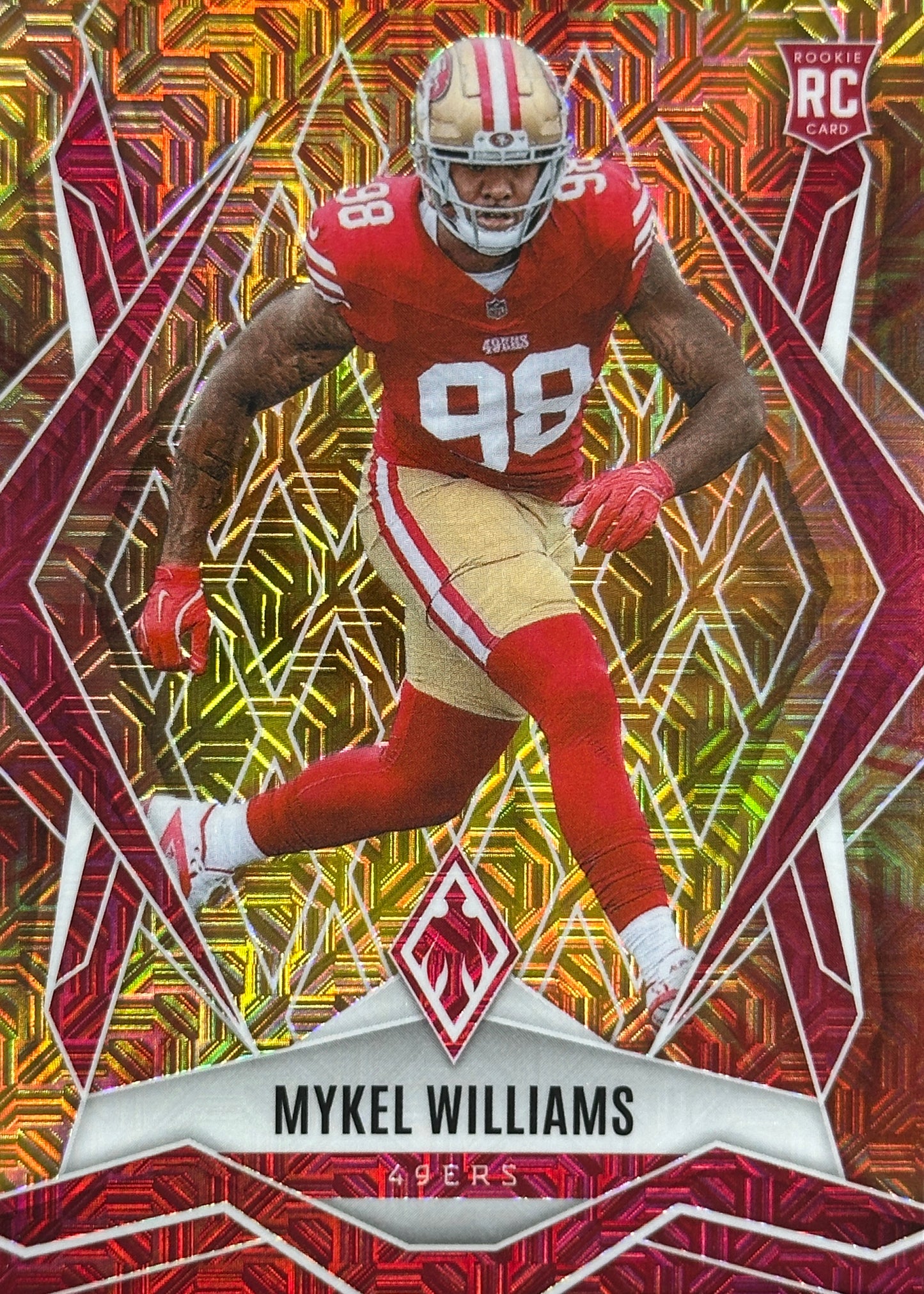 Mykel Williams Phoenix Fire Burst /350 Rookie San Francisco 49ers