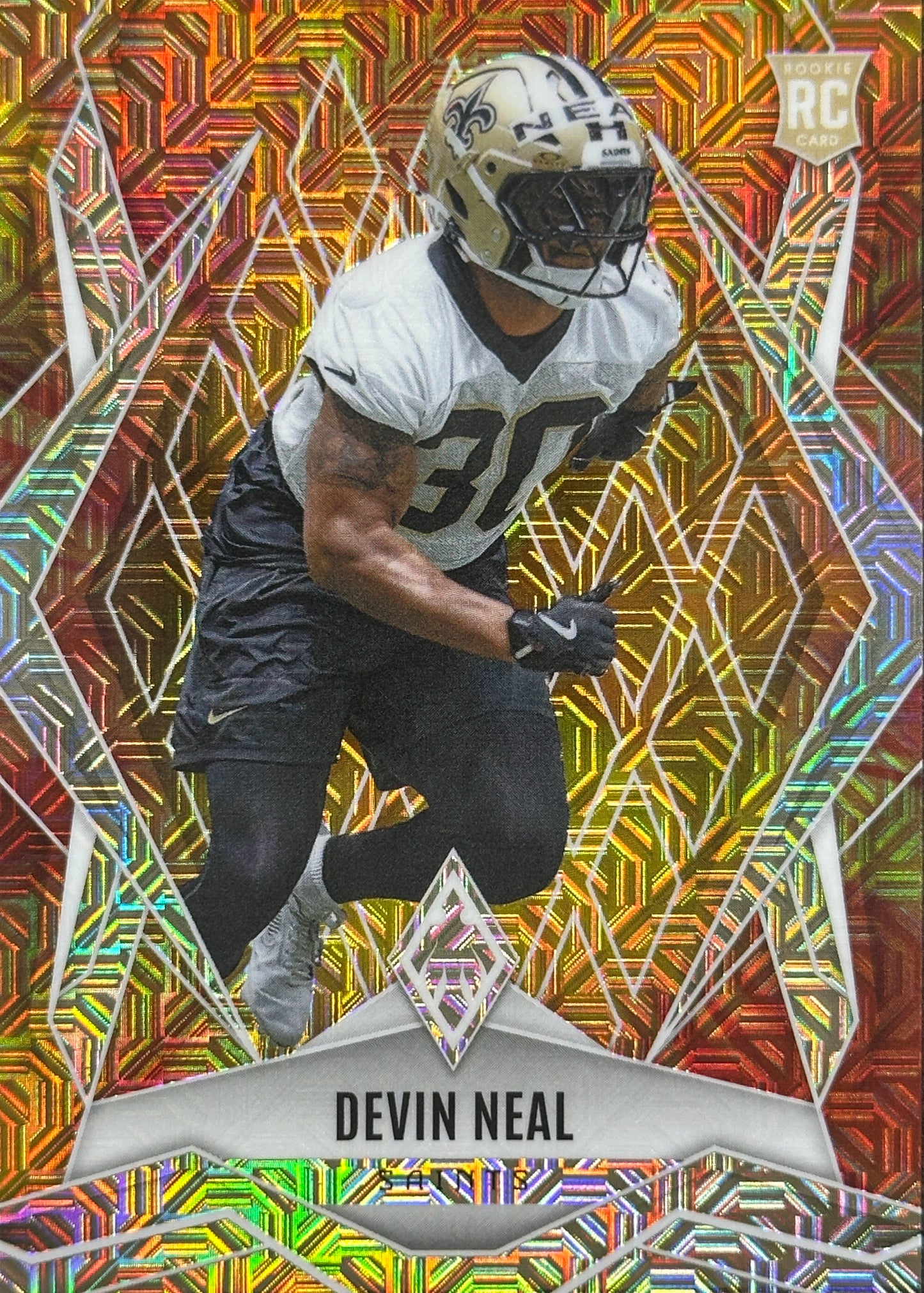 Devin Neal Phoenix Fire Burst /350 Rookie New Orleans Saints