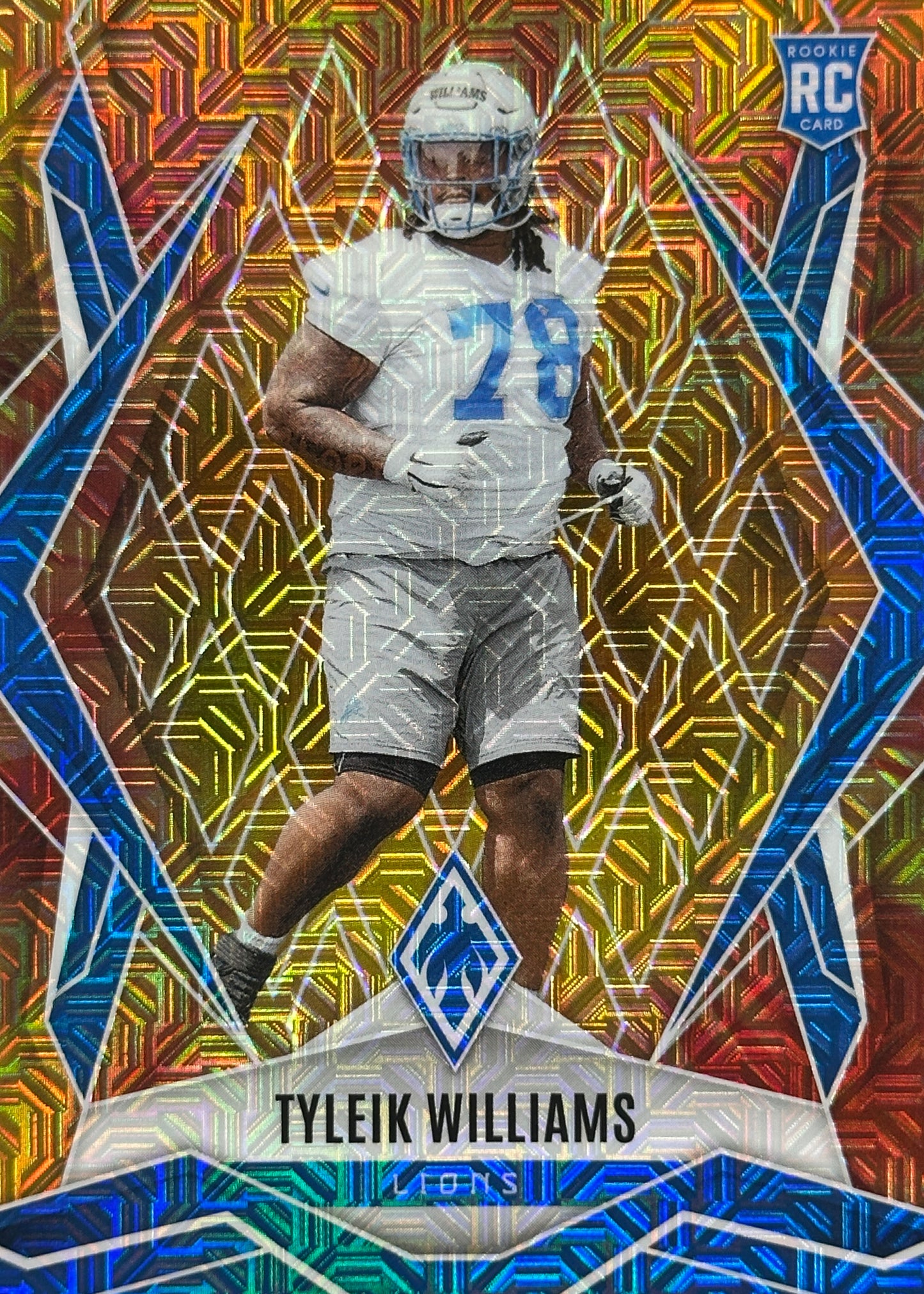 Tyleik Williams Phoenix Fire Burst /350 Rookie Detroit Lions