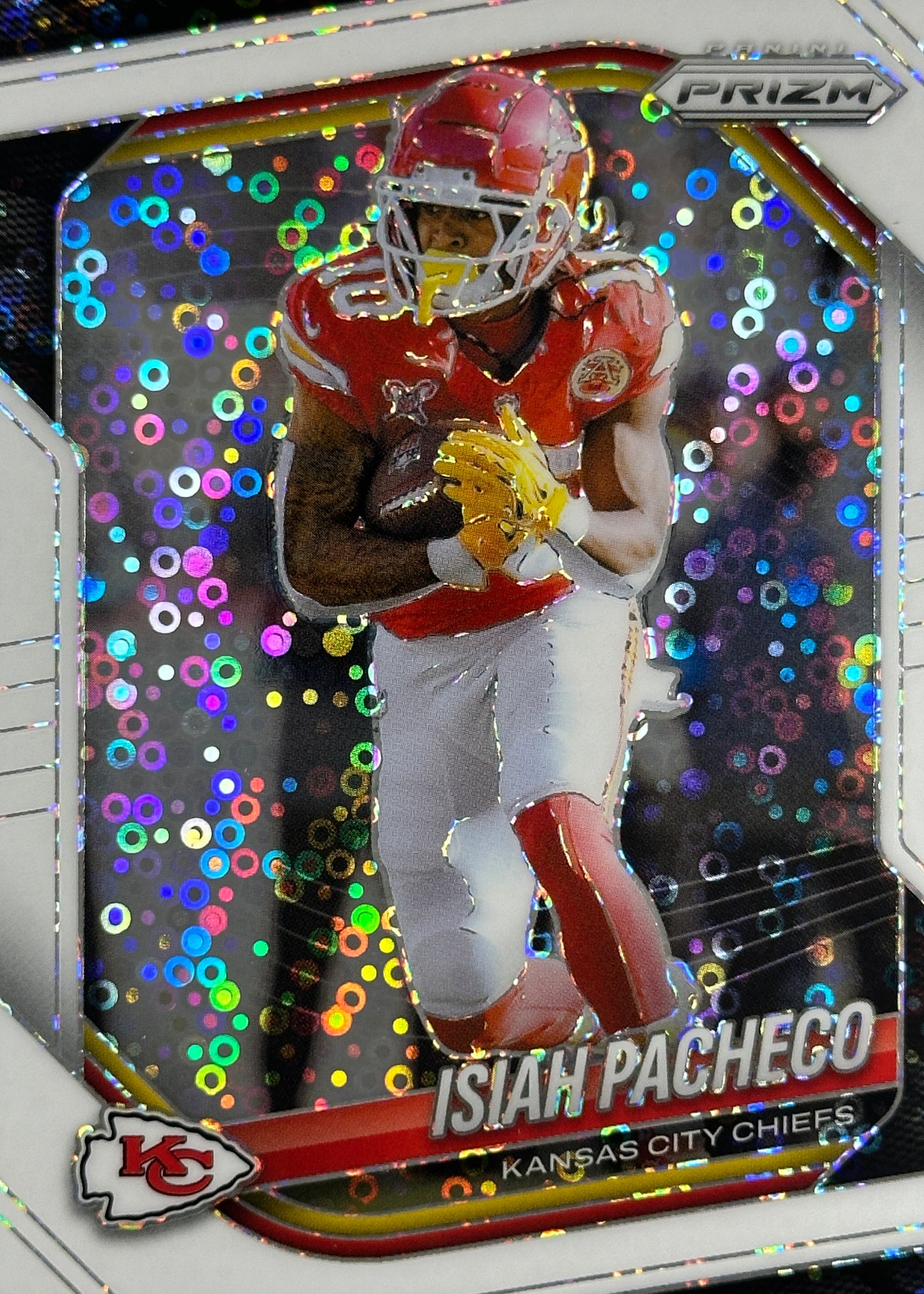 Isiah Pacheco Prizm White Disco Chiefs Sports Card