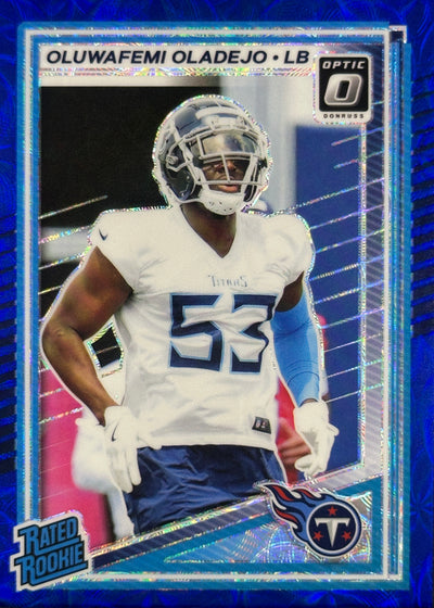 Oluwafemi Oladejo Blue Scope Rated Rookie Titans Sports Card