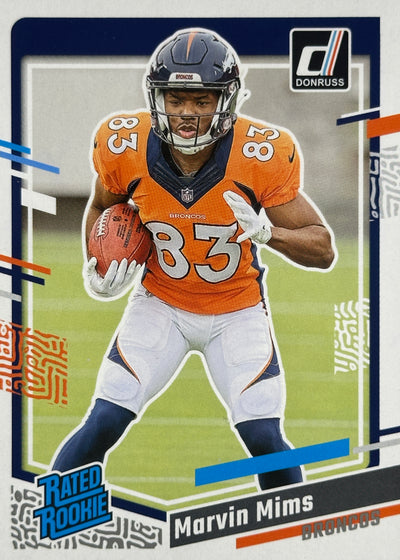 Marvin Mims Rated Rookie Donruss Broncos Sports Card