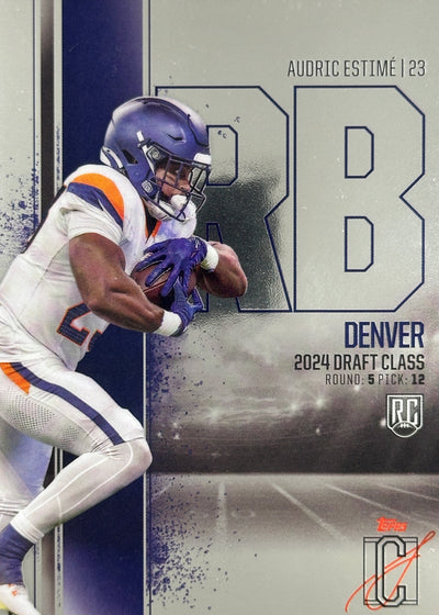 Audric Estime Topps Signature Class Chrome Broncos Saints Sports Card