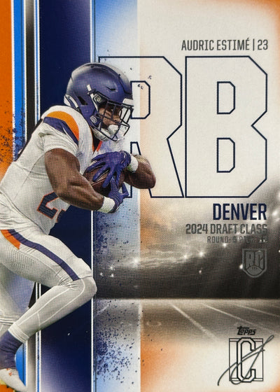 Audric Estime Topps Signature Class Broncos Saints Sports Card