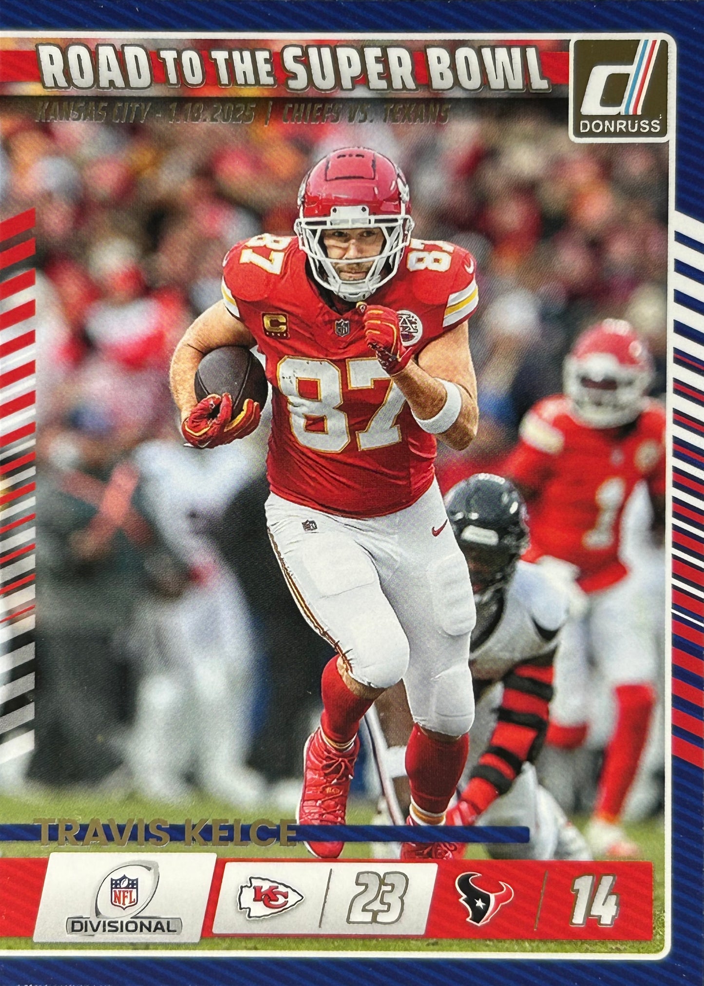 Travis Kelce Road to the Super Bowl Chiefs Sports Card
