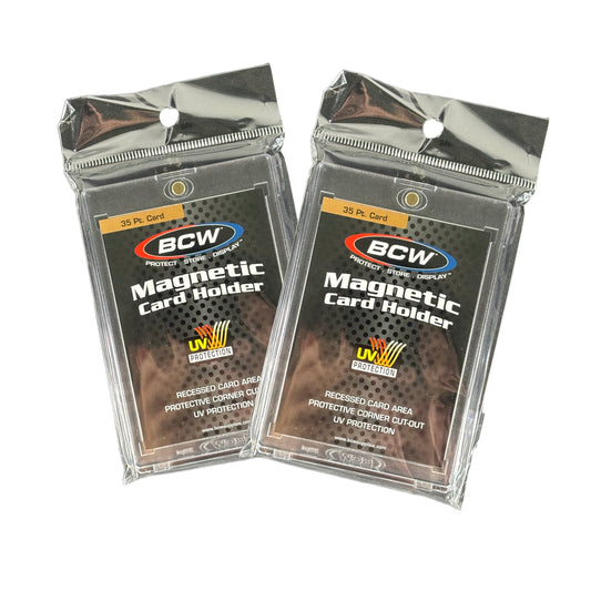 2x BCW 35pt. Magnetic Card Holder - Mag - One Touch - BRAND NEW