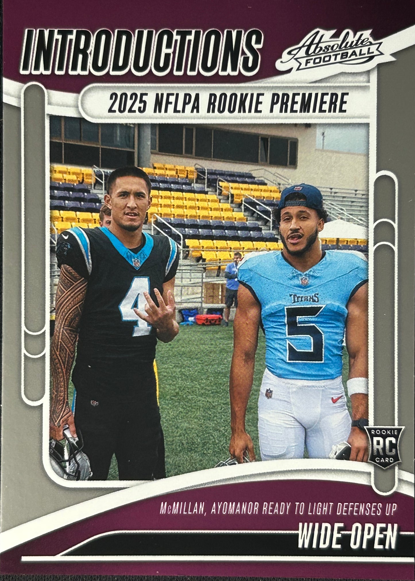 Tetairoa McMillian Elic Ayomanor Rookie Wide Open Introductions Panthers Titans