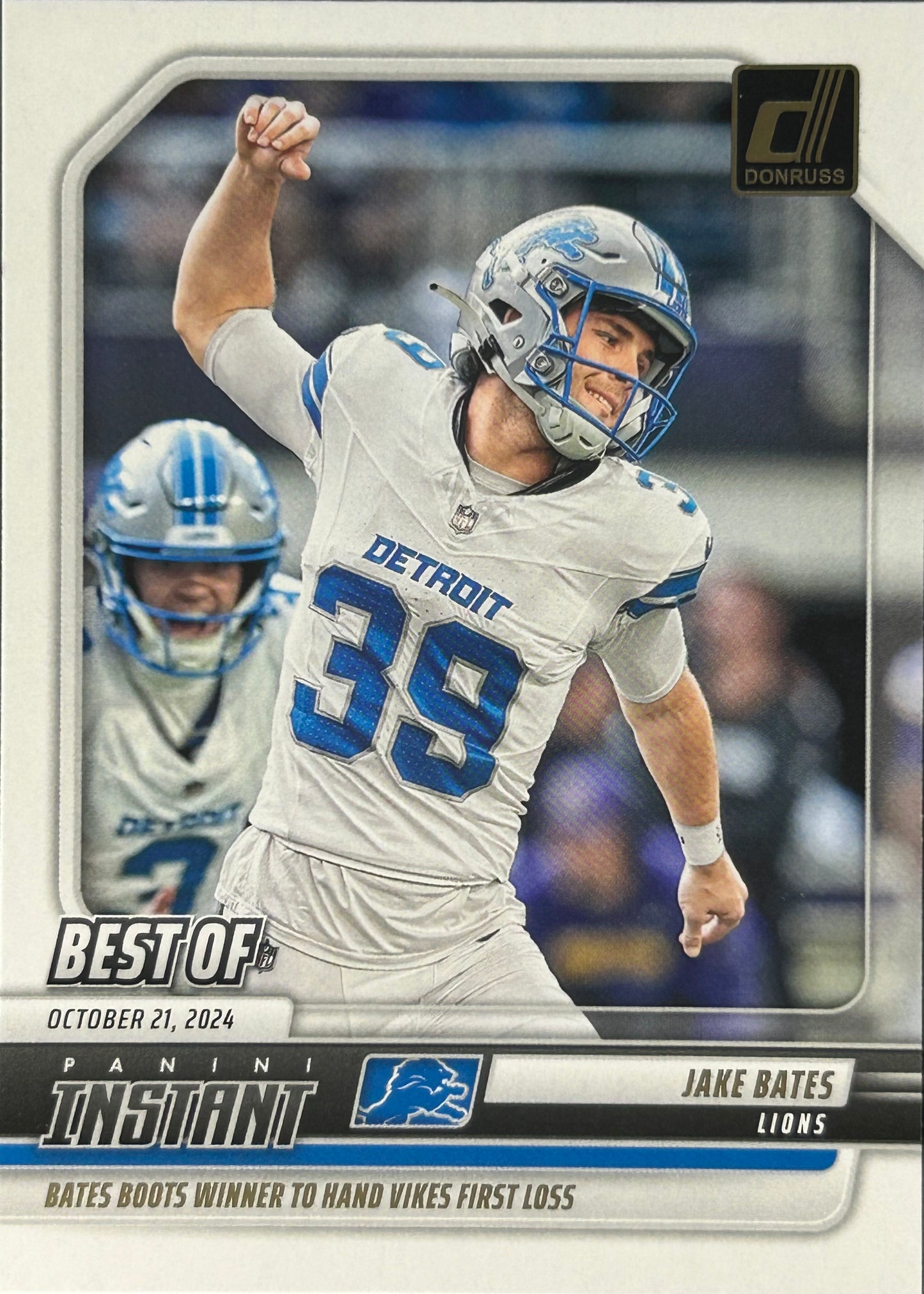 Jake Bates Best Of Panini Instant Donruss Lions Sports Card