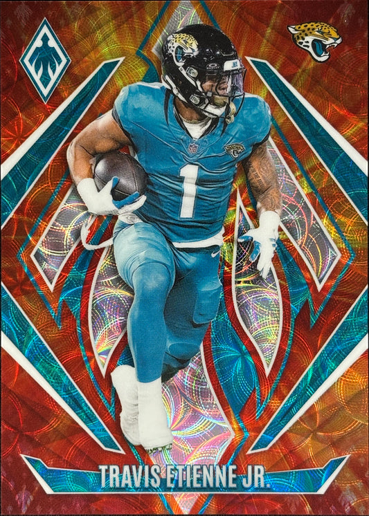 Travis Etienne Jr. Phoenix Fire Burst /350 Rookie Jaguars