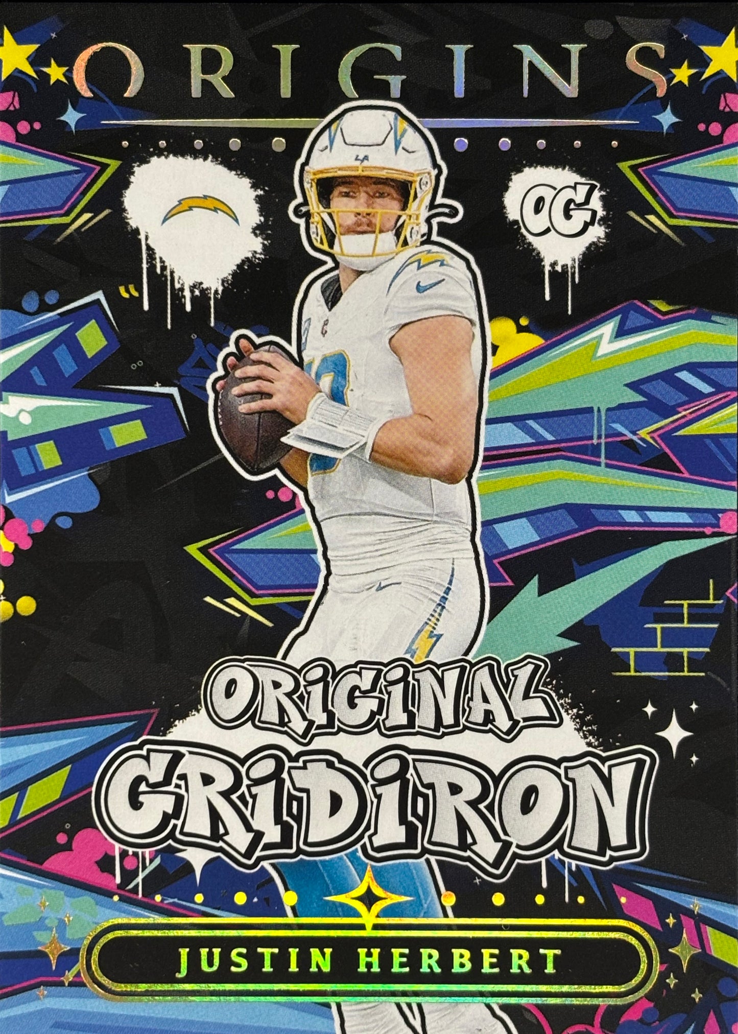 Justin Herbert Origins Original Gridiron Chargers Sports Card