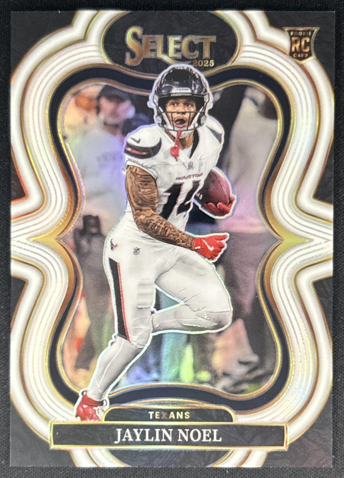 Jaylin Noel 2025 Panini Select Suite Level White Prizm /35 Texans front