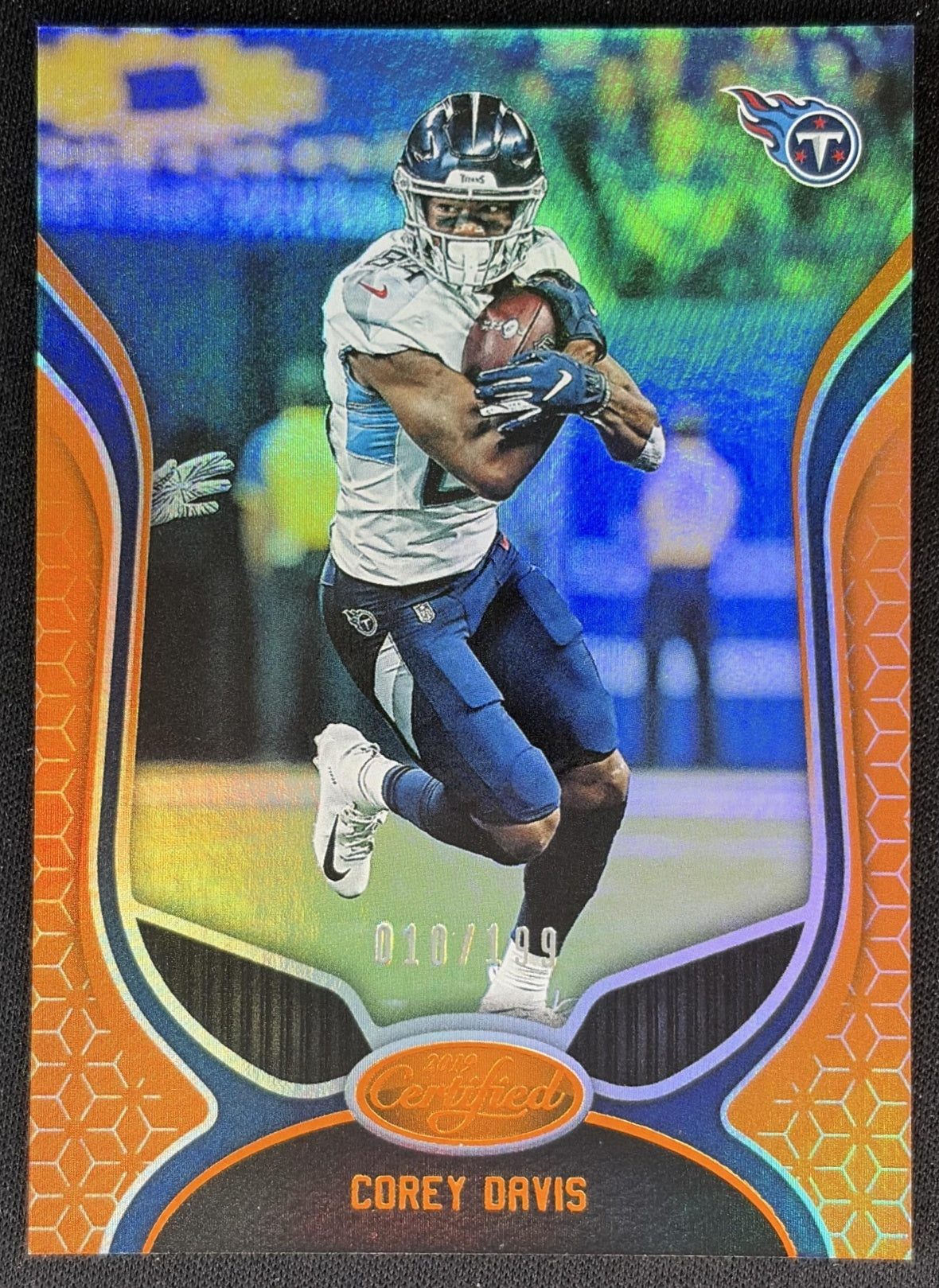 Corey Davis 2019 Panini Certified Mirror Orange /199 Titans front