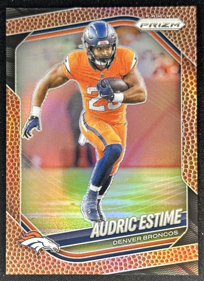 Audric Estime 2025 Panini Prizm Pigskin /180 Broncos