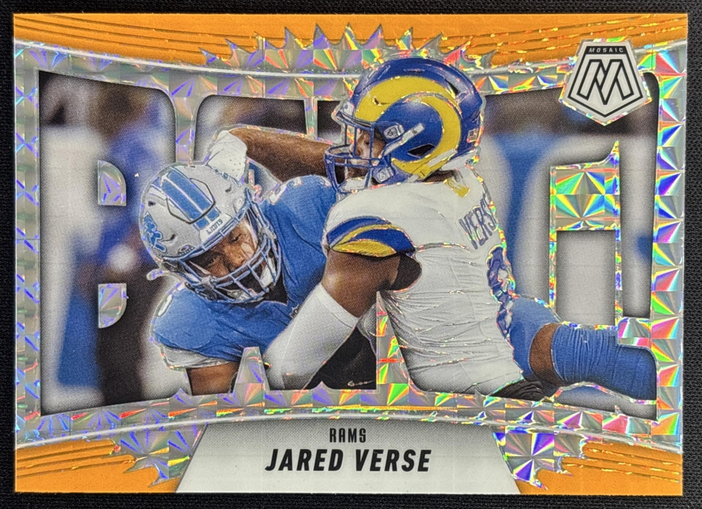 Jared Verse 2025 Panini Mosaic Bang! Orange Fluorescent Prizm