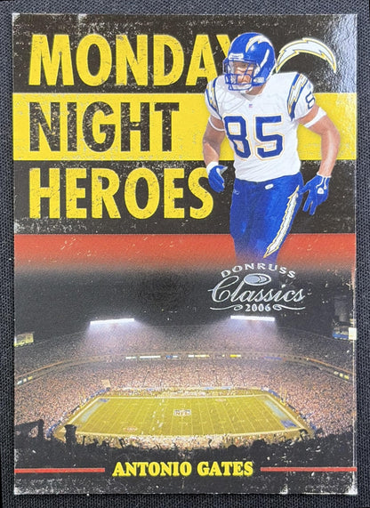 Antonio Gates 2006 Donruss Classics Monday Night Heroes Jerseys /250 Chargers