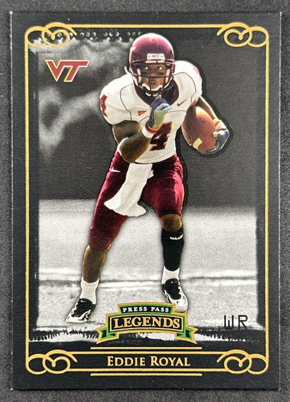 Eddie Royal 2008 Press Pass Legends Hokies Broncos front