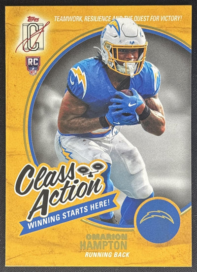 Omarion Hampton 2025 Topps Signature Class Action Chargers Default Title Sports Trading Cards