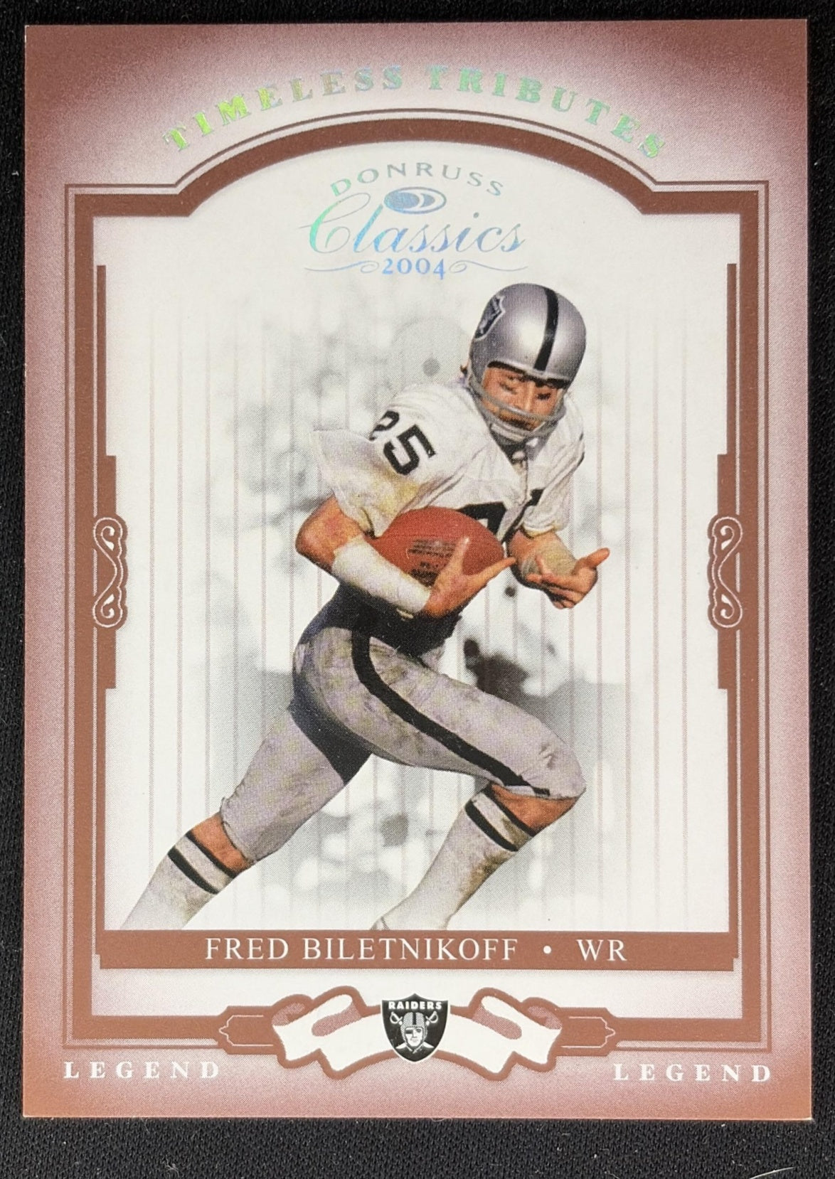 Fred Biletnikoff 2004 Donruss Classics Timeless Tributes Red /100 Raiders