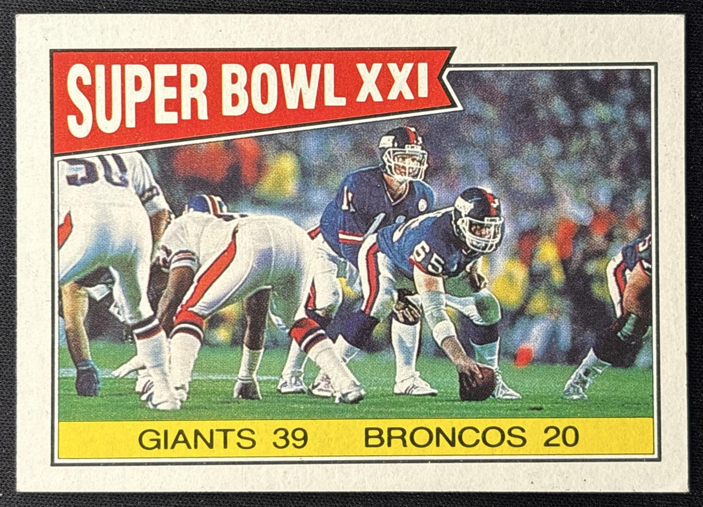 Super Bowl XX - Jim McMahon Matt Suhey SBXX 1986 Topps Bears - Front