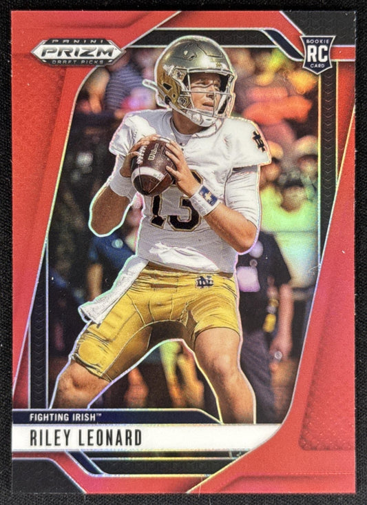 Riley Leonard 2025 Panini Prizm Draft Picks Red /399 Fighting Irish