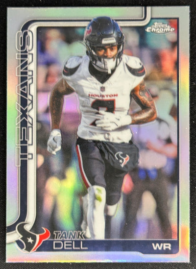 Tank Dell 2025 Topps Chrome Refractor Texans Sports Trading Cards