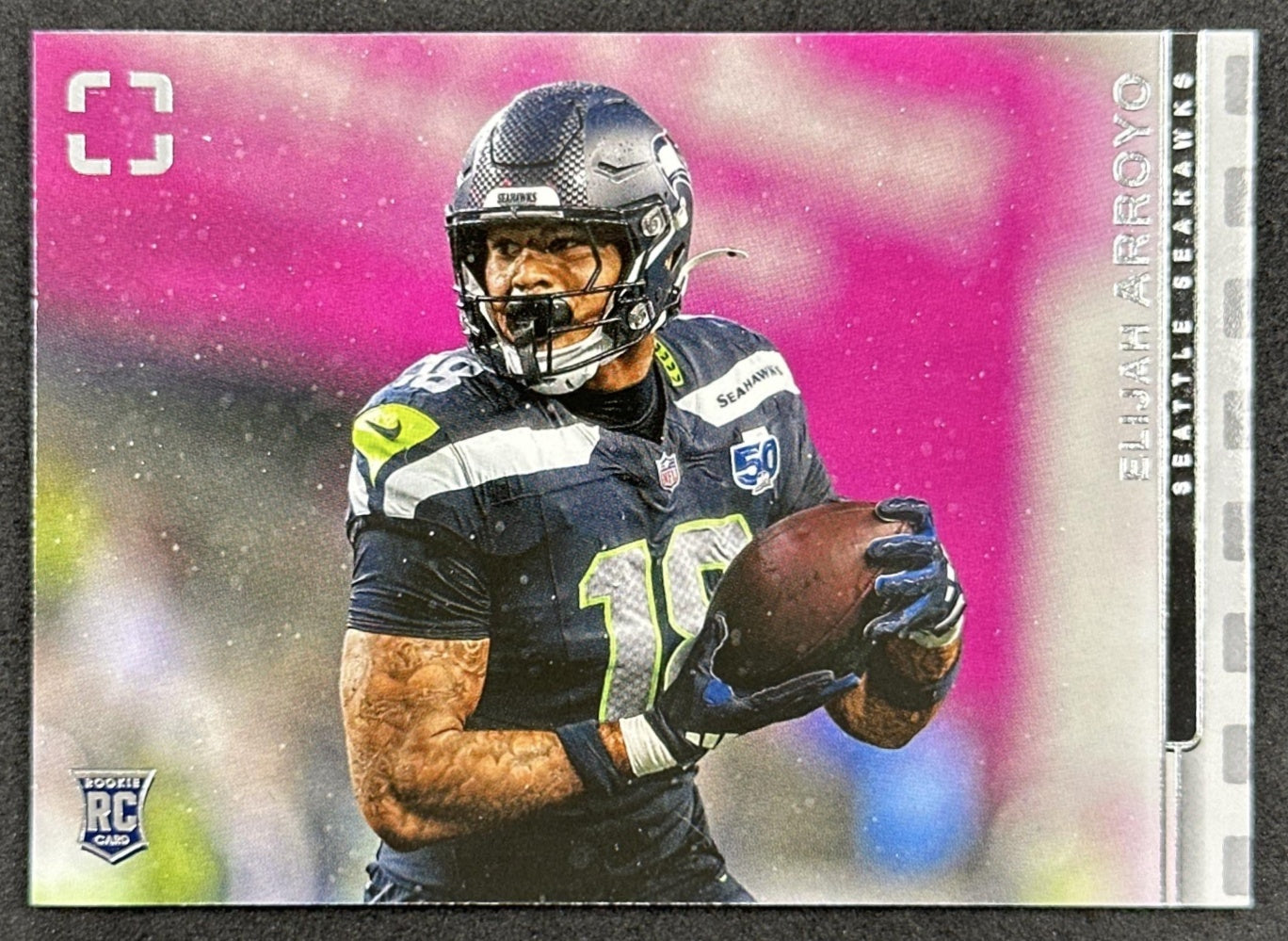Elijah Arroyo 2025 Panini PhotoGenic Rookies Horizontal Seahawks front