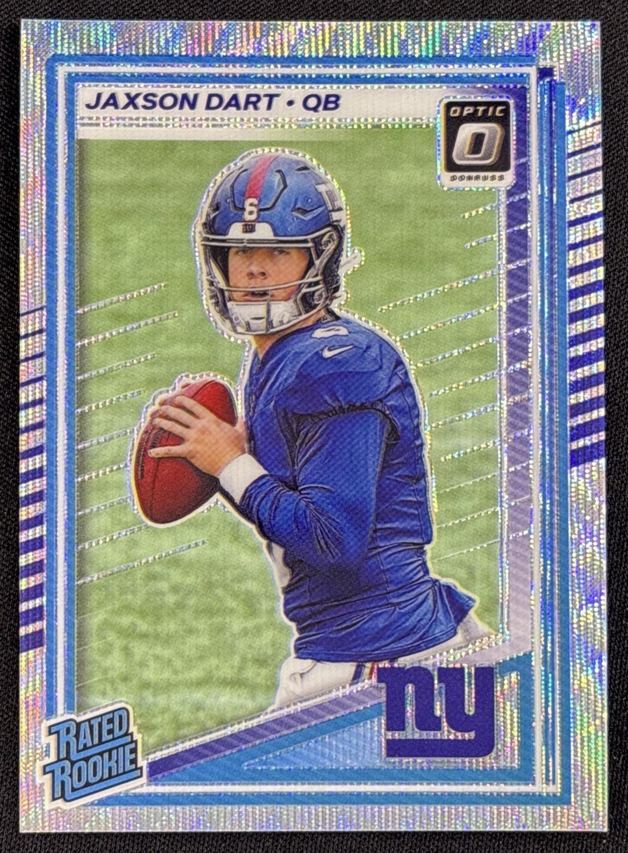 Jaxson Dart 2025 Panini Donruss Optic Rated Rookie Wave Prizm /300 Giants