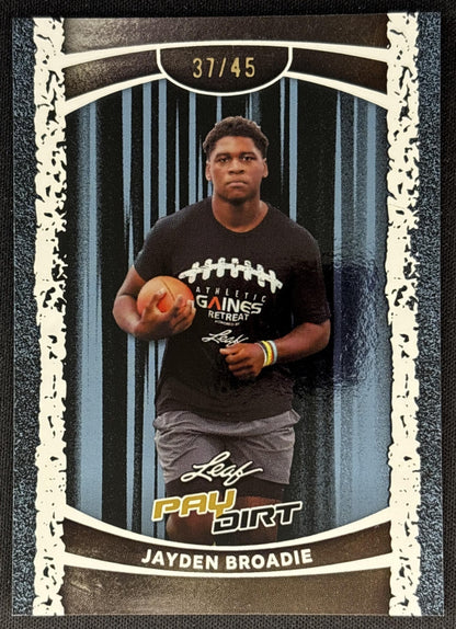 Jayden Broadie 2026 Pay Dirt /45 Sports Trading Cards