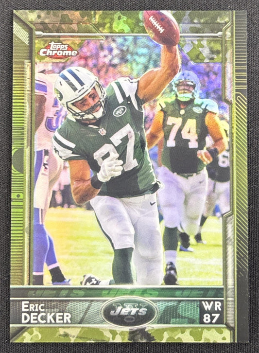Eric Decker 2015 Topps Chrome Camo Refractor /499 Jets