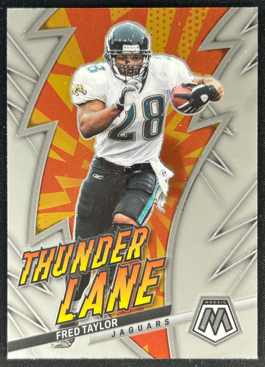 Fred Taylor 2023 Panini Mosaic Thunder Lane Jaguars Sports Trading Cards