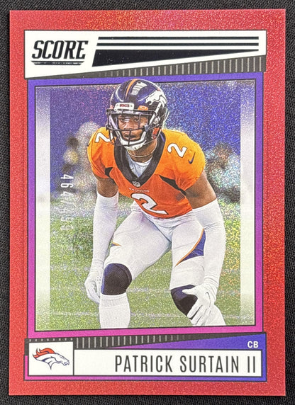 Patrick Surtain II 2022 Panini Score Dots Red /499 Broncos
