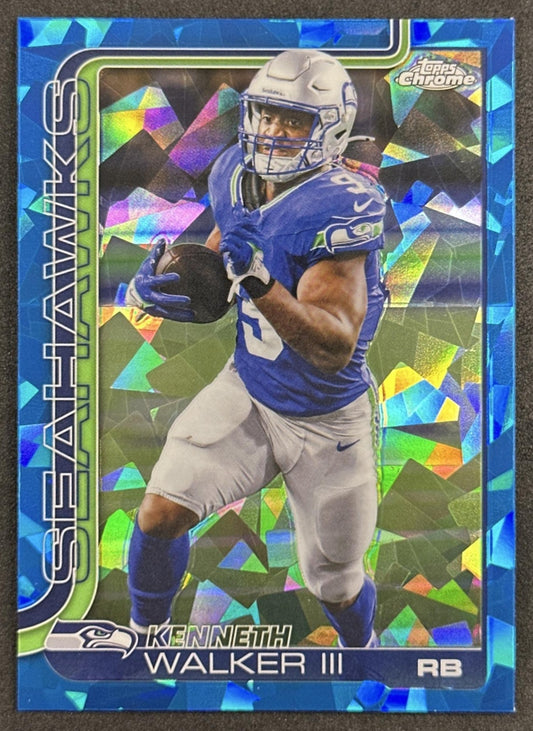 Kenneth Walker III 2025 Topps Chrome Sapphire Seahawks