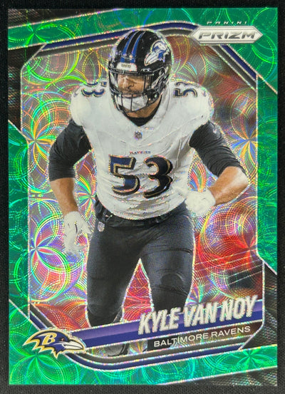 Kyle Van Noy 2025 Prizm Green Scope /75 Ravens Sports Trading Cards