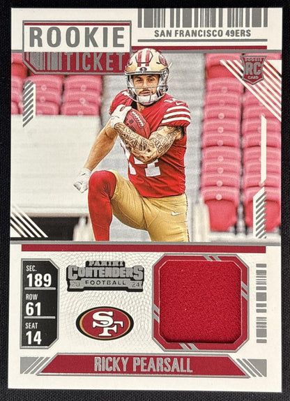 Ricky Pearsall 2024 Panini Contenders Rookie Ticket Swatches 49ers