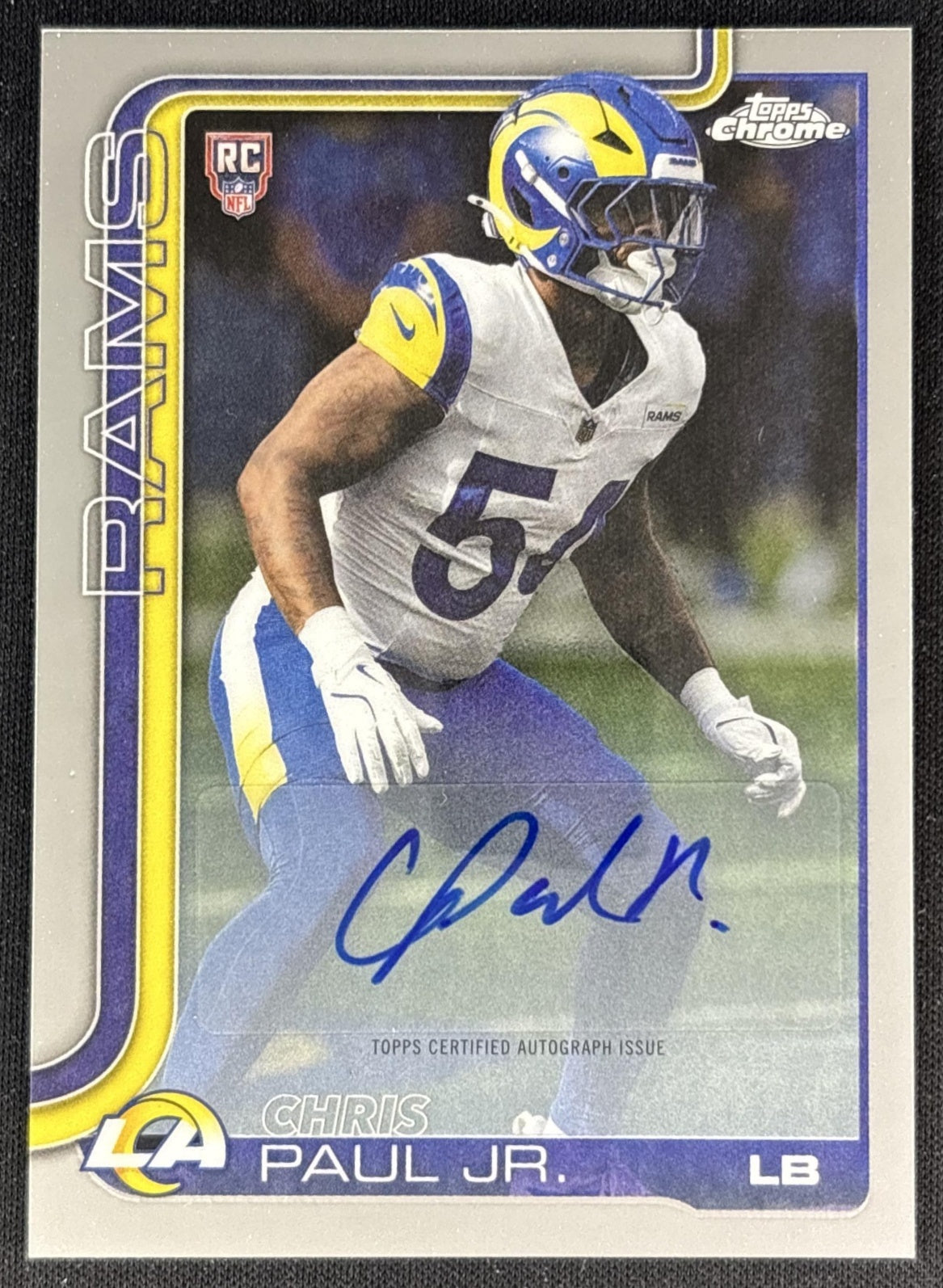 Chris Paul Jr. 2025 Topps Chrome Retail Rookie Auto Rams