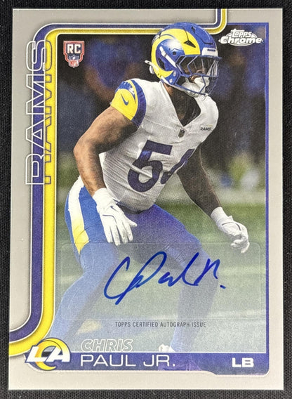 Chris Paul Jr. 2025 Topps Chrome Retail Rookie Auto Rams
