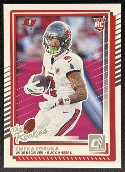 Emeka Egbuka 2025 Panini Donruss Rookies & Highlights Buccaneers Sports Trading Cards