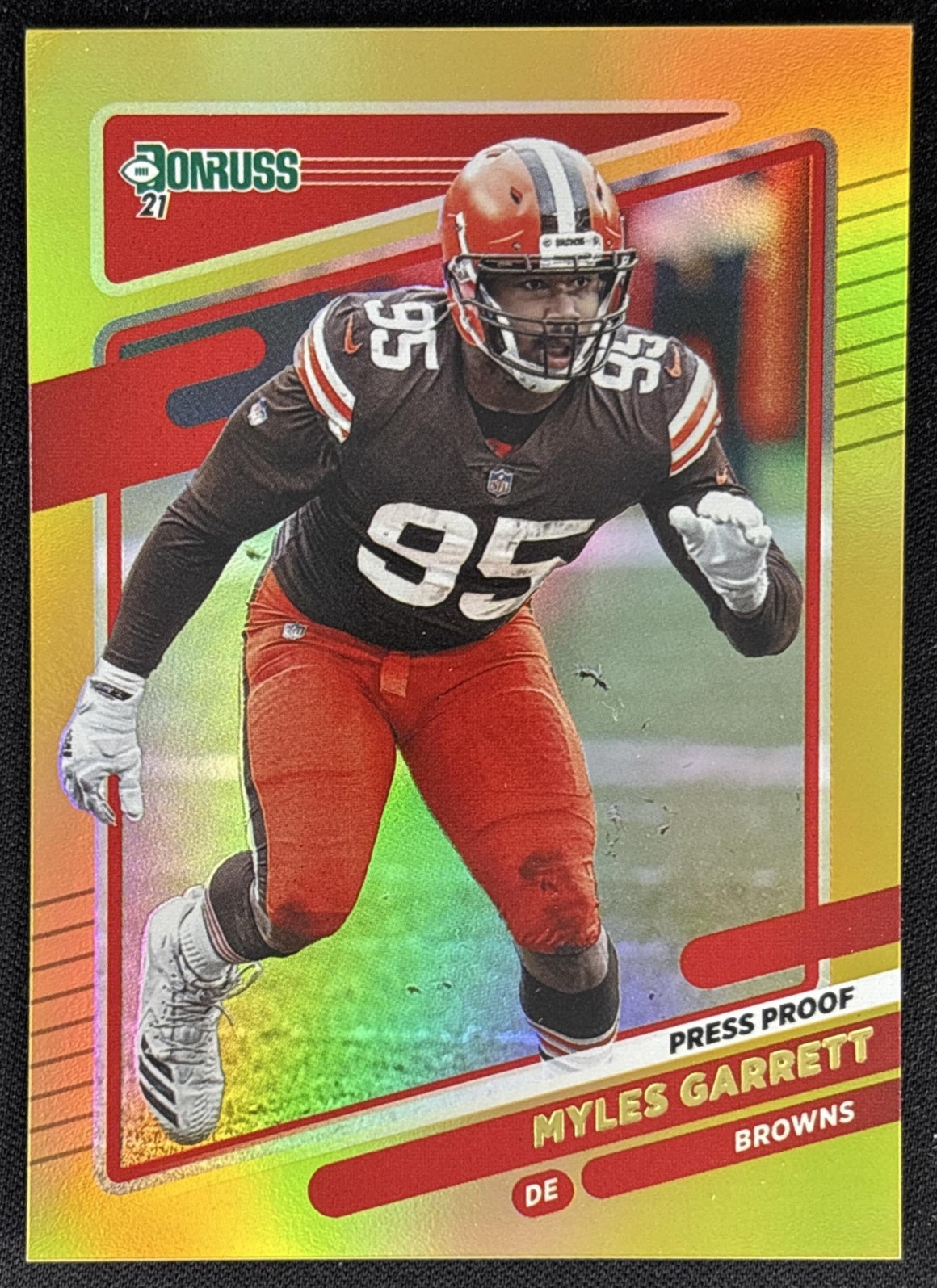 Myles Garrett 2021 Panini Donruss Press Proof Premium Browns