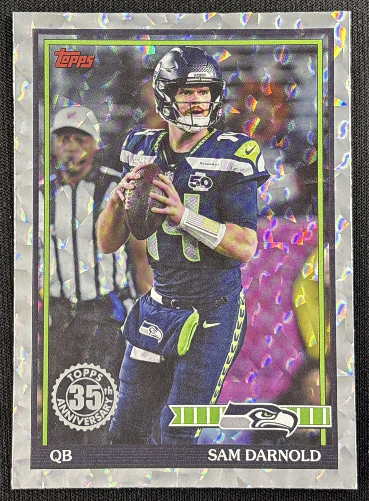 Sam Darnold 2026 Topps 1991 Crackle Foil Seahawks