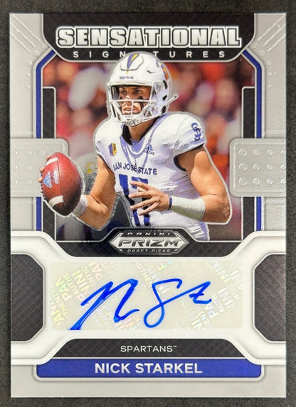 NIck Starkel 2023 Chronicles Draft Picks 2022 Prizm Sensational Signatures