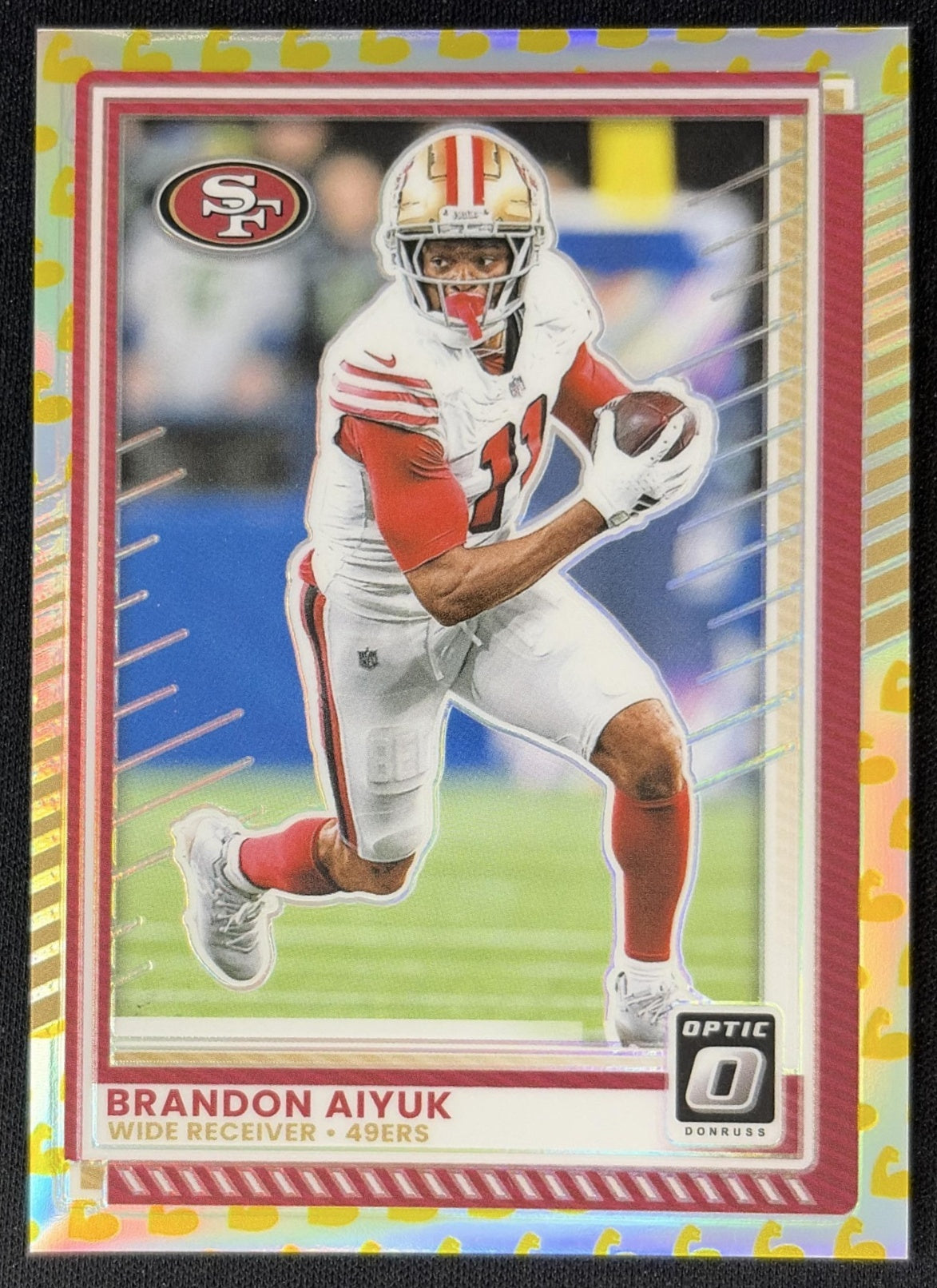 Brandon Aiyuk 2025 Panini Donruss Optic Flex Prizm /199 49ers Default Title Sports Trading Cards