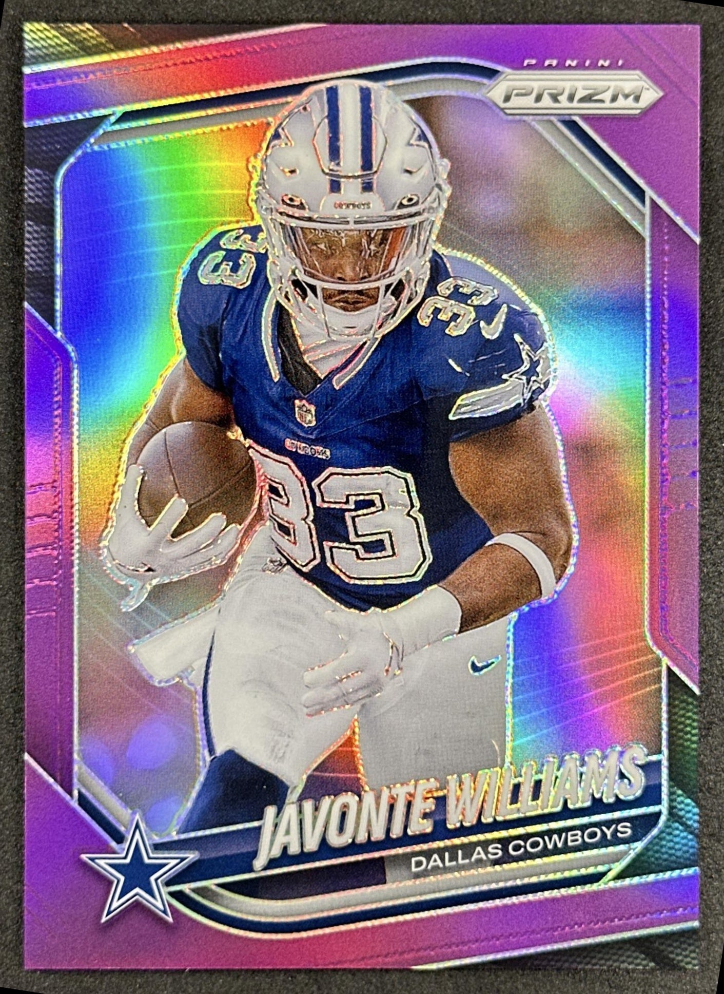 Javonte Williams 2025 Panini Prizm Purple /125 Cowboys