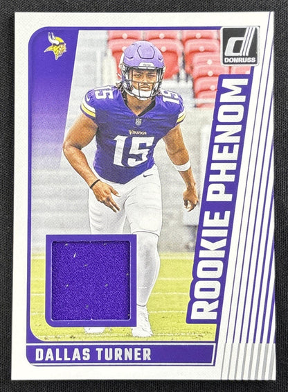 Dallas Turner 2024 Panini Donruss Rookie Phenom Jerseys Vikings