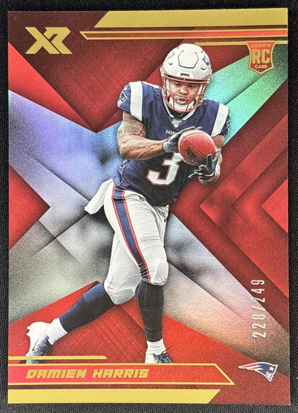 Damien Harris 2019 Panini XR Red /249 Patriots