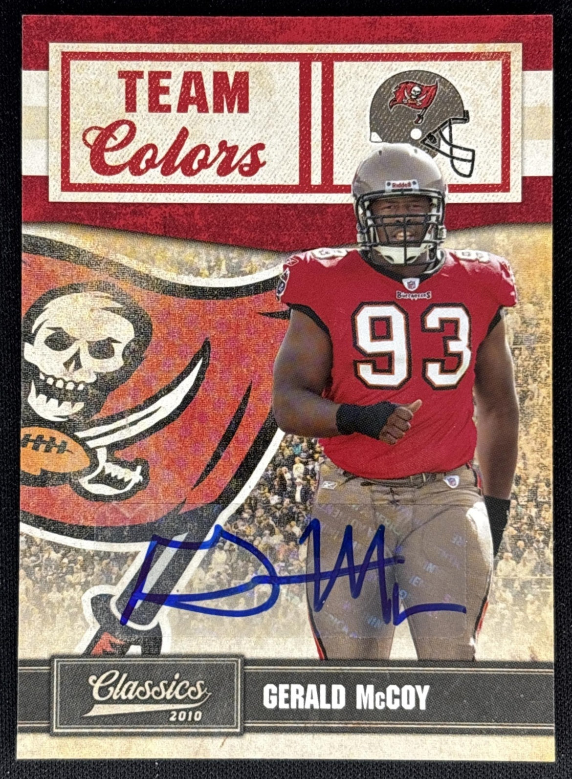 Gerald McCoy 2010 Panini Classics Team Colors Auto /25 Buccaneers front