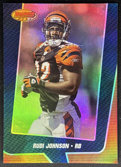 Rudi Johnson 2005 Bowman's Best Blue /1399 Bengals Sports Trading Cards