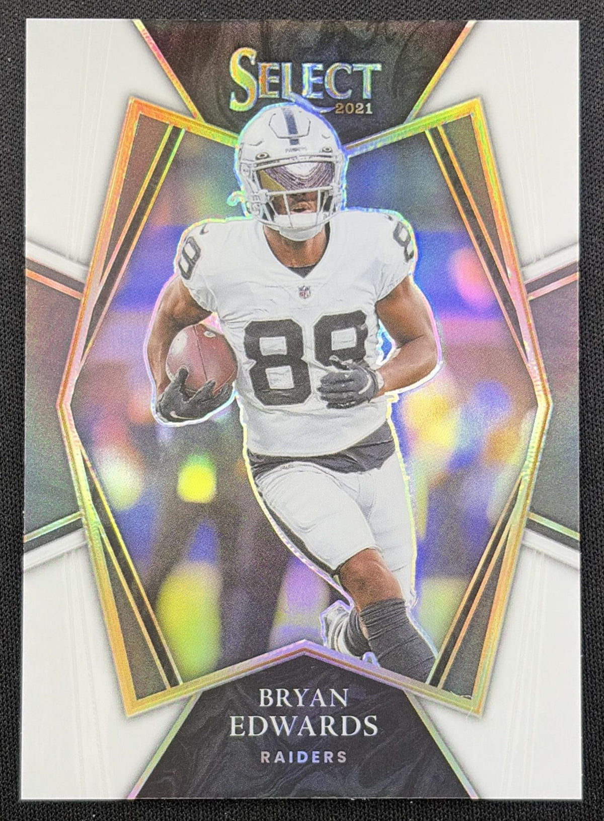 Bryan Edwards 2021 Panini Select White Prizm /35 Raiders Las Vegas Raiders